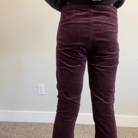 PURPLE VELVET PANTS WITH SIDE ZIP - Picture 6 of 10